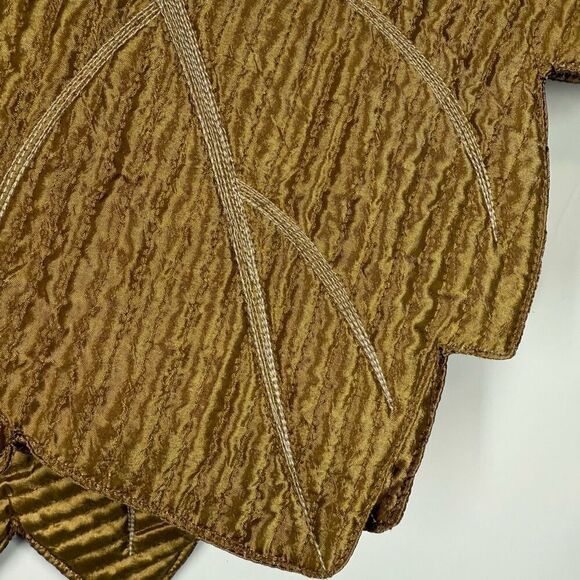 Fall leaf six piece placemat set metallic muted gold  - Picture 4 of 4